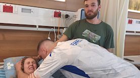 הוועד האולימפי מבקר את פצועי חרבות ברזל בבית החולים מאיר, צילום: הוועד האולימפי בישראל